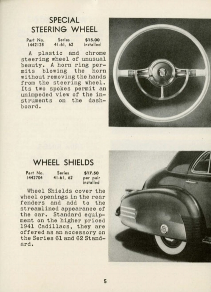 1941 Cadillac Accessories Booklet Page 41